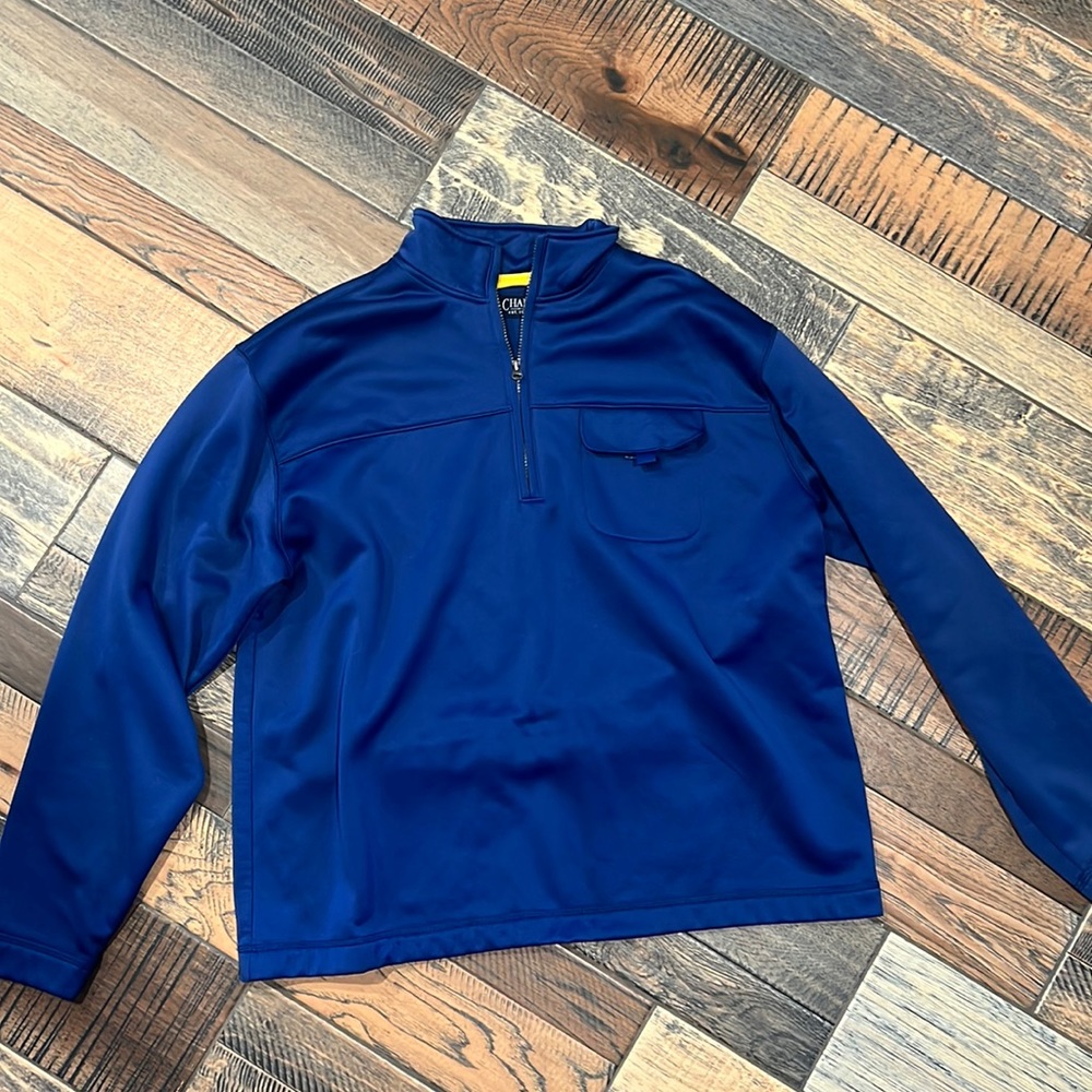 Mens XXL Navy Blue Chaps Fleece 3/4 Zip